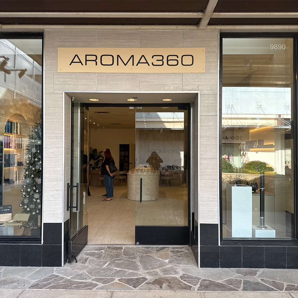 Aroma360 storefront at La Cantera, San Antonio, Texas.