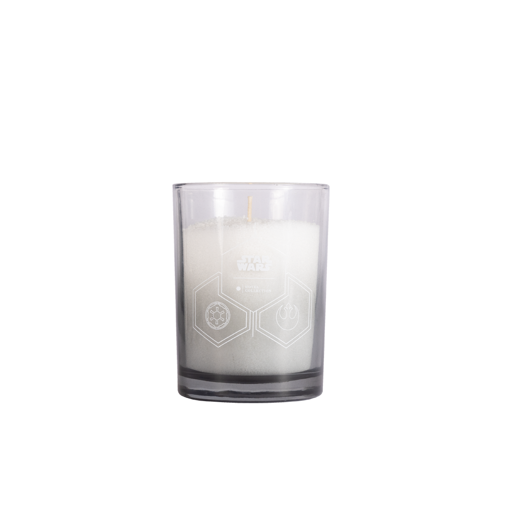 Star Wars Light vs. Dark Side Trio Set featuring a reed diffuser, candle, and room spray. This set blends contrasting fragrances inspired by the balance between light and dark, designed to elevate any space with immersive scents.